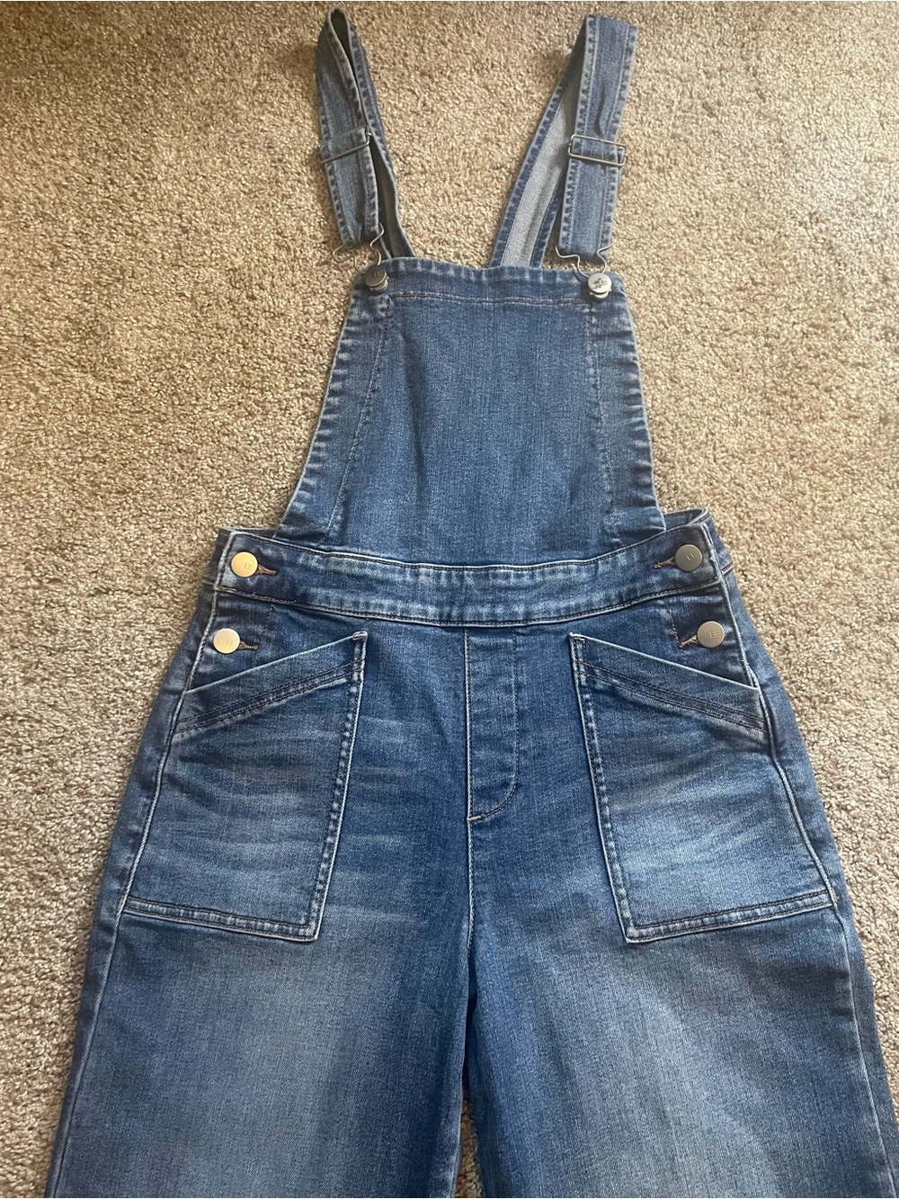 Evereve - Classic Wide-leg Denim Overalls - Size 25 - Picture 3 of 12